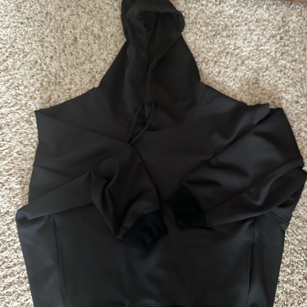 ZYIA Black Boxy Oversized Hoodie